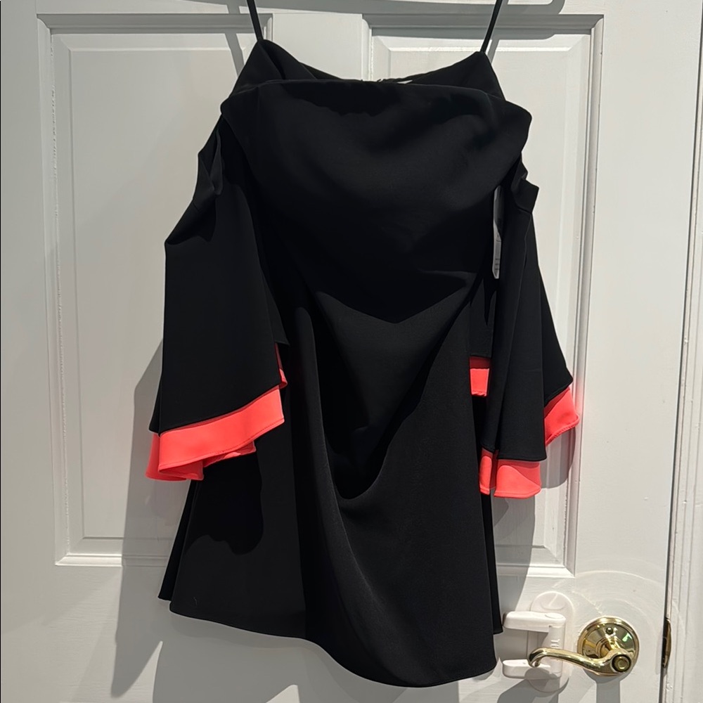 Milly Black and Red Asymmetrical Sundress